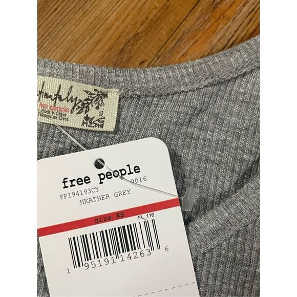 Free People Intimately Free Women's High Neck Ribbed Crop tank size XS Heather g - Picture 5 of 8